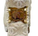 Chanel Ivory CC Lace Sample Platform Pumps, SS08, 38 EU