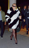 Saint Laurent Black & White Fur Coat, AW19, OS