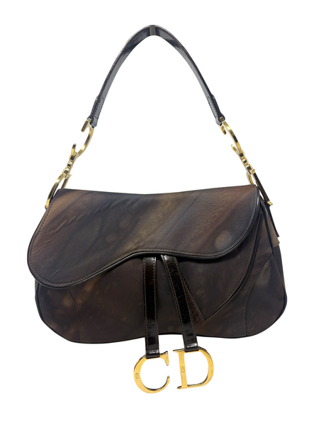 Christian Dior by John Galliano Watercolor Double Saddle Bag, AW01, OS
