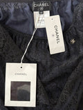 Chanel Floral Lace Sheer Panel Skirt, SS17, 38 FR