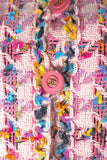 Chanel Pink and Multicolor Tweed Jacket Skirt Set, SS94, 34 FR