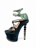 John Galliano "Old Hollywood" Sculptural Beaded Heels , SS10, 39 EU