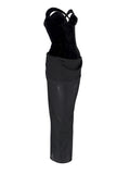 Thierry Mugler Velvet Cutout Evening Gown Dress, FW98, 2 US