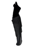 Thierry Mugler Velvet Cutout Evening Gown Dress, FW98, 2 US