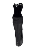 Thierry Mugler Velvet Cutout Evening Gown Dress, FW98, 2 US