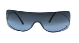 Chanel Rimless Shield Sunglasses with Pearl Detail, Black Ombré, c. 2000's