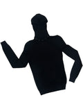 Alexander McQueen Black Wool Jumper with Removable Hood, S