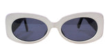 Chanel White Oval Sunglasses with Logo, SS95