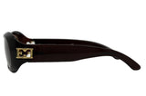 Escada Brown Oval Sunglasses with Logo, c. 90's