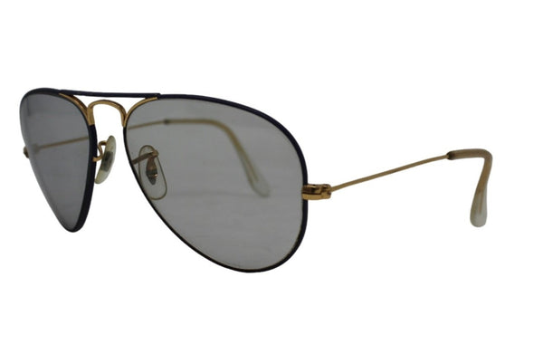 Ray-Ban "Fantasee" Photochromic Aviator Sunglasses, Indigo Frame with Gold Hardware, c. 80's