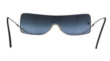 Chanel Rimless Shield Sunglasses with Pearl Detail, Black Ombré, c. 2000's