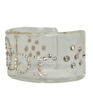 Christian Dior Lucite and Swarovski Cuff Bracelet