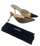 Chanel Dual Toned Classic Pointed Mules, 38.5 EU / US 8.6