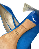 Christian Dior Songe Perspex Heel Blue Pointed Toe Pumps Sz 38