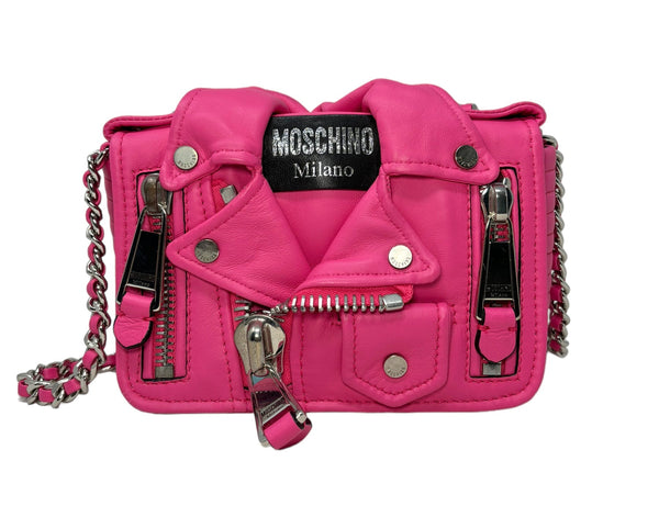 Moschino Pink Moto Jacket Bag, SS15, OS