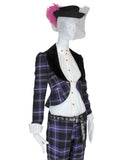Vivienne Westwood MacPoiret Purple Tartan Bondage Trousers, 'On Liberty', AW94, Size M/L