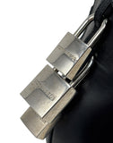 Dsquared2 Silver Padlock Black Leather Stilettos, SS17, 40 EU / 10 US