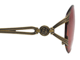 Fendi Orange Tinted 'Havana Antique' Sunglasses, 31-140, c. 80's, OS