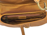 Christian Dior Brown Leather Saddle Bag with Gold Hardware , c.00's, OS