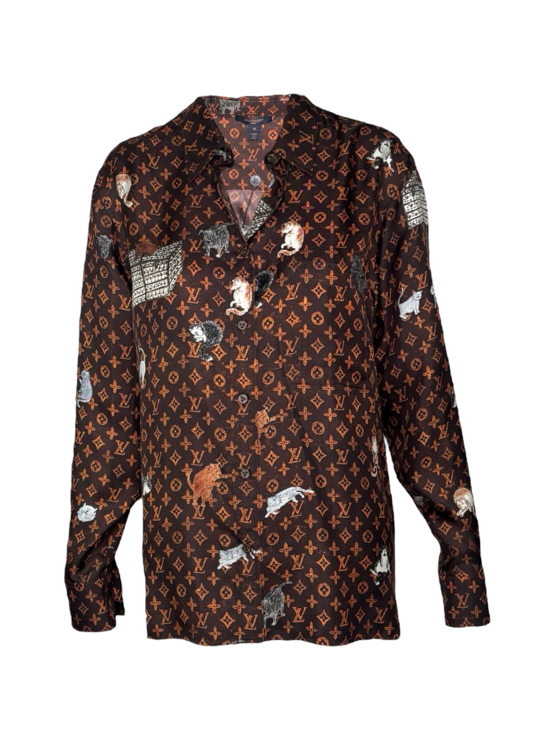 Louis Vuitton CHEMISE ML M ダークグレー grey-cotton-louis-vuitton-t-