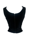 Vivienne Westwood " La Belle Hélène" Black Velvet Draped Corset, SS99, 12 US