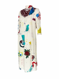 Marc Jacobs Abstract Painted Silk Midi Dress, SS16, 4 US