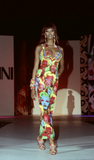 Gianni Versace Couture Pop Art Bodysuit, SS91, 42 IT/US 6 Naomi Campbell