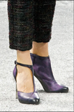 Purple Leather Crystal CC Pumps, AW12, 38 EU