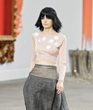 Chanel Pink Embellished Knit Cardigan, SS14, FR 38
