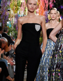 Dior Black Mohair and Silk Bustier with Embellishment, SS14, US 8