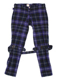 Vivienne Westwood MacPoiret Purple Tartan Bondage Trousers, 'On Liberty', AW94, Size M/L