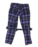 Vivienne Westwood MacPoiret Purple Tartan Bondage Trousers, 'On Liberty', AW94, Size M/L