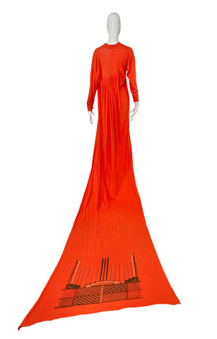 Vivienne Westwood & Malcolm McLaren Orange Jersey Toga Dress, 'Nostalgia of Mud', AW82/83, OS