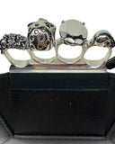 Alexander McQueen Mini Jewelled Hobo In Leather Black Leather Brass Knuckle Mini 'Hobo' Bag with Chain Strap,