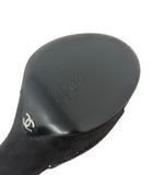 Chanel Black Suede Crystal-Embellished Platform Sandals, 39.5 EU