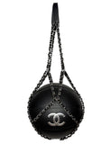 Chanel Silver and Black Basketball with Calfskin Chain Net, AW19, OS