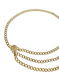 Chanel Medallion Belt with Triple Draped Chains, 1984, 24-28"
