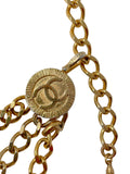 Chanel Medallion Belt with Triple Draped Chains, 1984, 24-28"