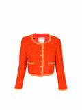 Chanel Orange Bouclé Jacket, SS94, 34 EU / 2 US