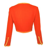 Chanel Orange Bouclé Jacket, SS94, 34 EU / 2 US