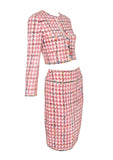 Chanel Pink and Multicolor Tweed Jacket Skirt Set, SS94, 34 FR