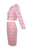 Chanel Pink and Multicolor Tweed Jacket Skirt Set, SS94, 34 FR