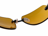 Chanel Rimless Amber Tint Sunglasses, 4035/C. 126/ 85