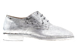 Maison Margiela Cracked Silver Tabi Oxford Shoes, 40 EU