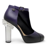 Purple Leather Crystal CC Pumps, AW12, 38 EU
