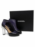 Purple Leather Crystal CC Pumps, AW12, 38 EU