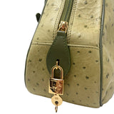 Christian Dior Green 'CD' Ostrich & Double Saddle Bowler Set,  AW00, 38.5 EU