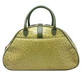 Christian Dior Green 'CD' Ostrich & Double Saddle Bowler Set,  AW00, 38.5 EU