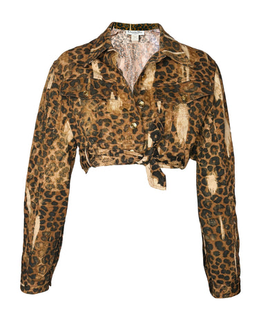 Christian Dior by John Galliano Animal Print Cropped Jacket, AW00, FR 38