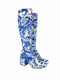 Dries Van Noten Patent Porcelain Boots, AW22, 42 EU